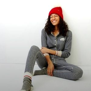 Roots Women's Sleepwear Onesie in Grey Size Medium